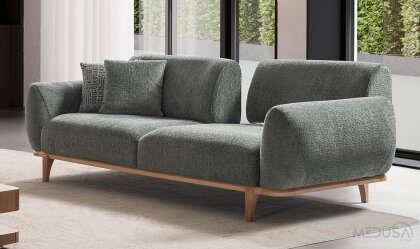 Medusa Home Mobilya - Sorya Yeşil Üçlü Koltuk