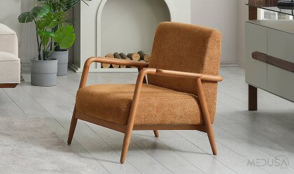 Medusa Home Mobilya - Sova Ahşap Berjer