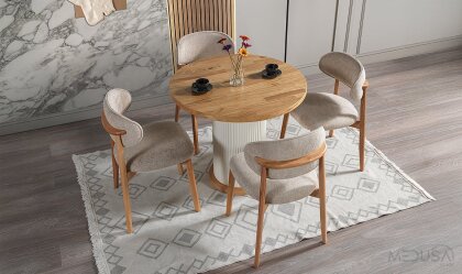 Medusa Home Mobilya - Spring Bohem Yuvarlak Yemek Masası - Yuvarlak Yemek Masaları Medusa Home Mobilya - Spring Bohem Yuvarlak Yemek Masası - Yuvarlak Yemek Masaları