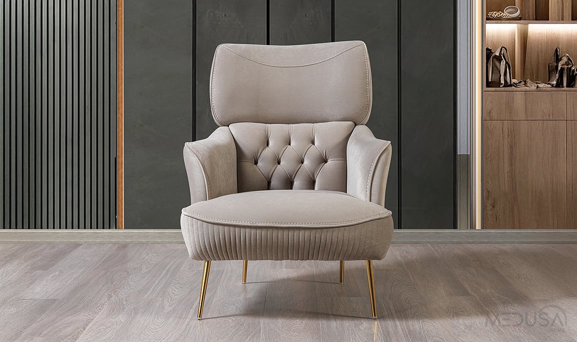 Medusa Home Mobilya - Star Luxury Krem Berjer
