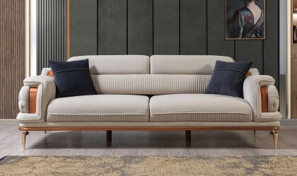Medusa Home - Star Luxury Krem Üçlü Koltuk Medusa Home - Star Luxury Krem Üçlü Koltuk