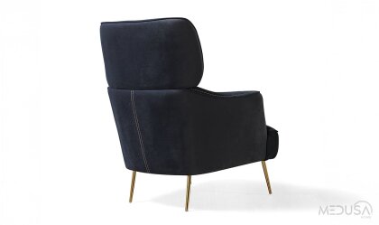 Medusa Home Mobilya - Star Luxury Lacivert Berjer