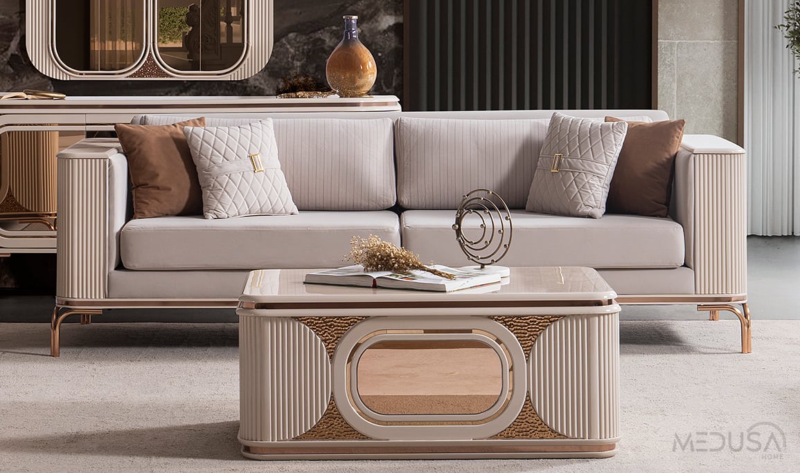 Medusa Home Mobilya - Stella Luxury Üçlü Koltuk