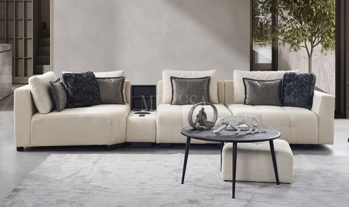 Medusa Home Mobilya - Stevan Beyaz Köşe Takımı