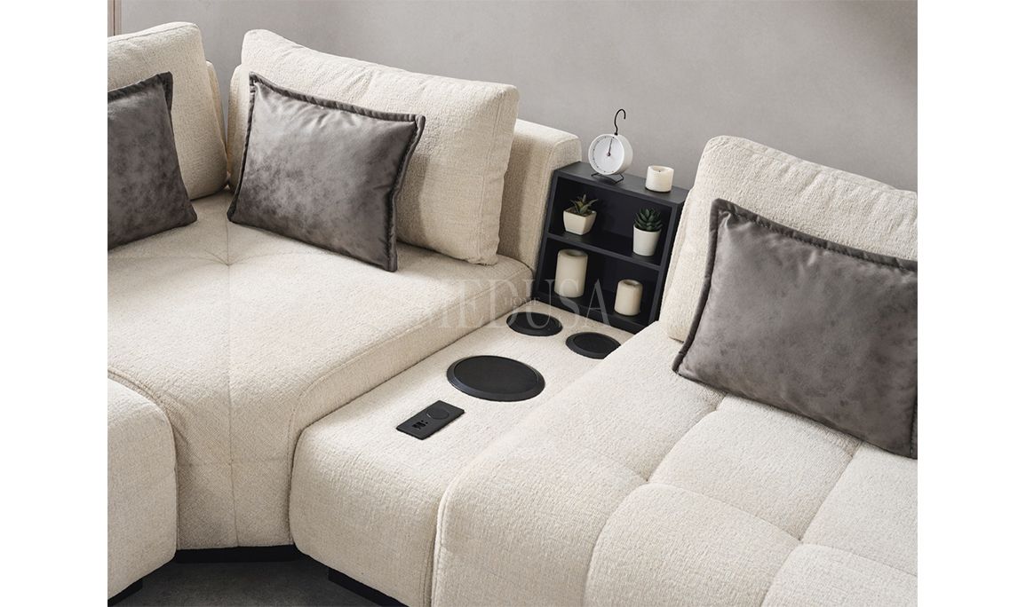 Medusa Home Mobilya - Stevan Beyaz Köşe Takımı