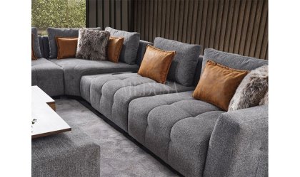 Medusa Home Mobilya - Stevan Gri L Köşe Takımı