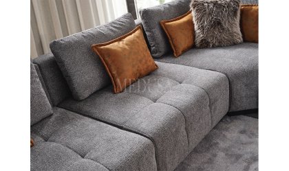 Medusa Home Mobilya - Stevan Gri L Köşe Takımı