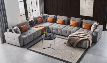 Medusa Home Mobilya - Stevan Gri U Köşe Takımı