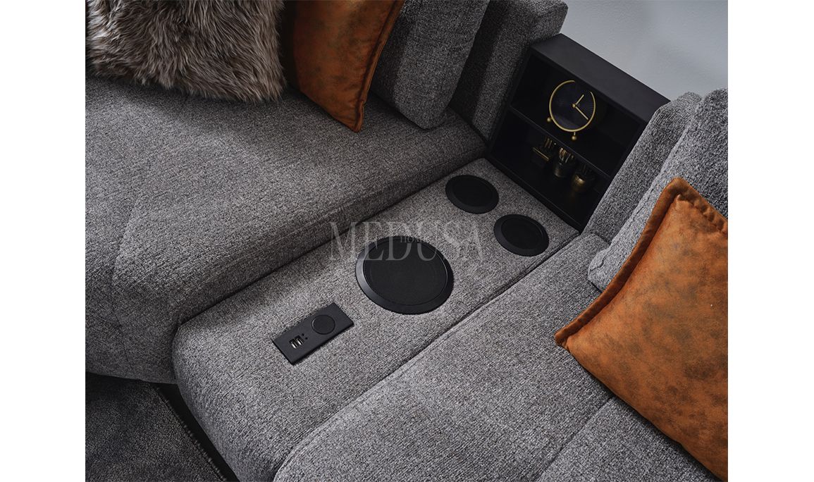 Medusa Home Mobilya - Stevan Gri U Köşe Takımı