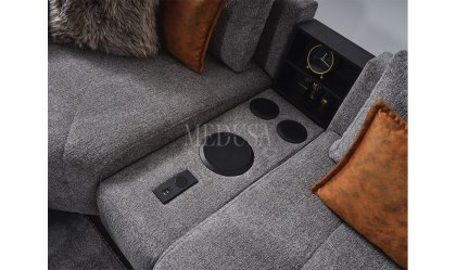 Medusa Home Mobilya - Stevan Gri U Köşe Takımı