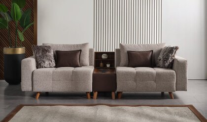 Medusa Home Mobilya - Stevan Ses Sistemli Üçlü Koltuk