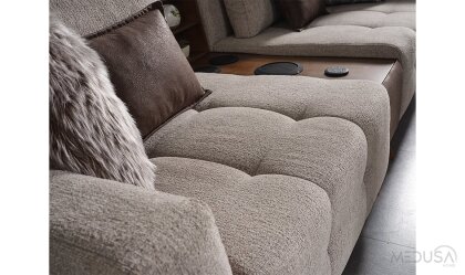 Medusa Home Mobilya - Stevan Ses Sistemli Üçlü Koltuk