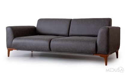 Medusa Home Mobilya - Storm Antrasit Üçlü Koltuk