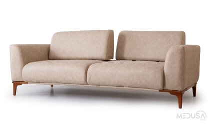 Medusa Home Mobilya - Storm Bej Üçlü Koltuk