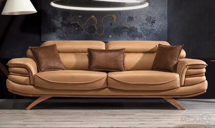 Medusa Home - Striker Hardal Üçlü Koltuk Medusa Home - Striker Hardal Üçlü Koltuk