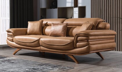Medusa Home Mobilya - Striker Hardal Üçlü Koltuk