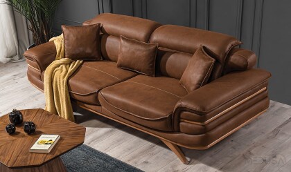 Medusa Home Mobilya - Striker Kahve Üçlü Koltuk