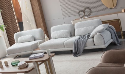 Medusa Home Mobilya - Stripe Relax Üçlü Koltuk