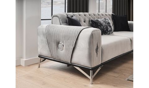 Medusa Home Mobilya - Stronger Üçlü Koltuk Gri
