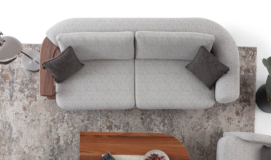 Medusa Home Mobilya - Style Sehpalı Üçlü Koltuk