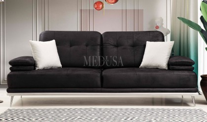 Medusa Home Mobilya - Suit Siyah Üçlü Koltuk - Üçlü Koltuk Medusa Home Mobilya - Suit Siyah Üçlü Koltuk - Üçlü Koltuk