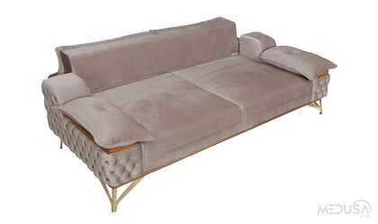 Medusa Home Mobilya - Suno Kahve Üçlü Koltuk