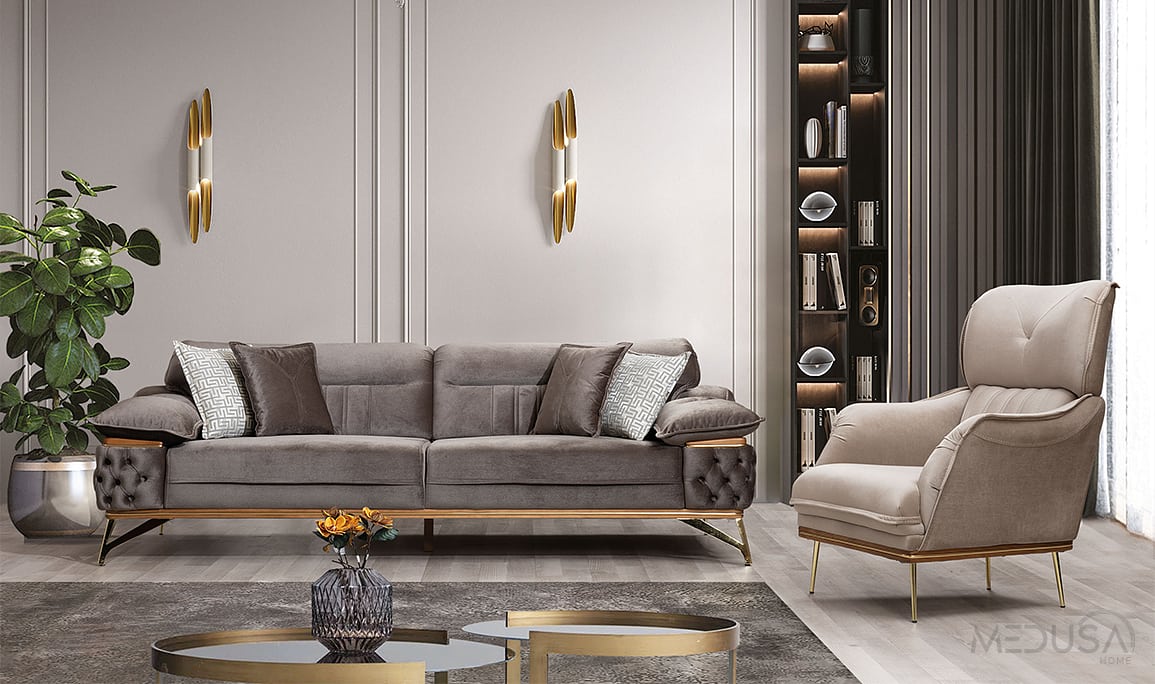 Medusa Home Mobilya - Suno Vizon Üçlü Koltuk