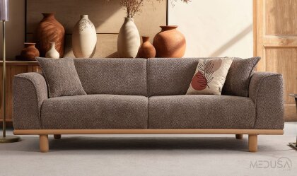 Medusa Home - Taç Kahve Üçlü Koltuk Medusa Home - Taç Kahve Üçlü Koltuk