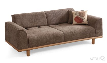 Medusa Home Mobilya - Taç Kahve Üçlü Koltuk