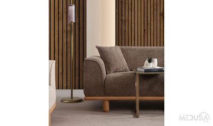 Medusa Home Mobilya - Taç Kahve Üçlü Koltuk