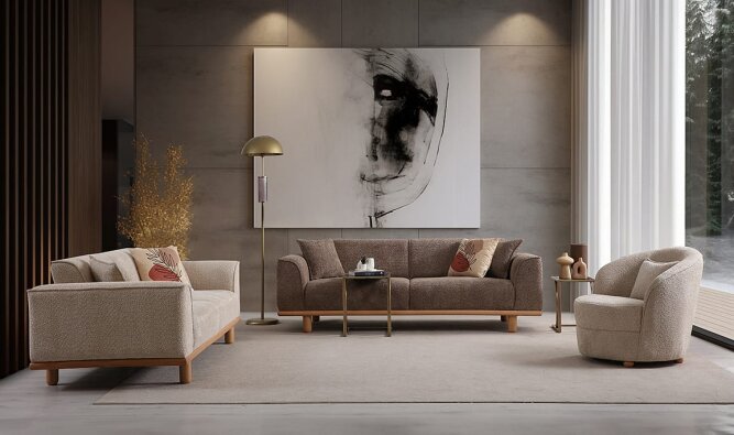 Medusa Home Mobilya - Taç Koltuk Takımı - Modern Koltuk Takımları