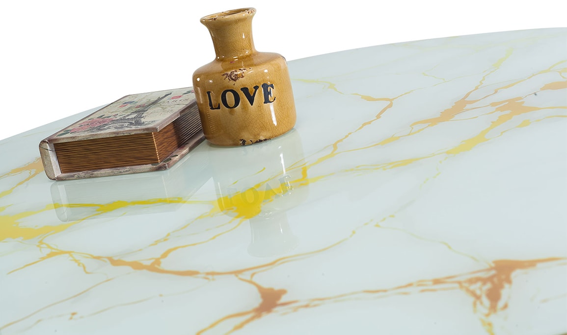 Medusa Home Mobilya - Taç White Gold Orta Sehpa