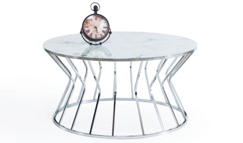 Medusa Home - Taç White Silver Orta Sehpa