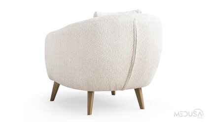 Medusa Home Mobilya - Tauri Beyaz Berjer