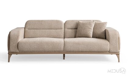 Medusa Home Mobilya - Tauri Kahve Üçlü Koltuk