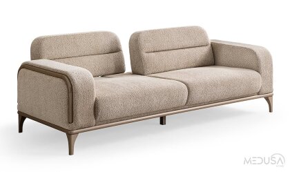 Medusa Home Mobilya - Tauri Kahve Üçlü Koltuk