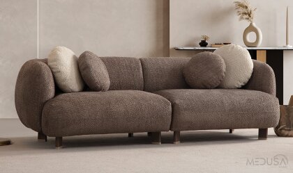 Medusa Home - Teddy Kahve Üçlü Koltuk Medusa Home - Teddy Kahve Üçlü Koltuk