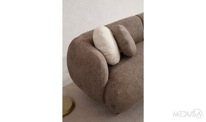 Medusa Home Mobilya - Teddy Kahve Üçlü Koltuk