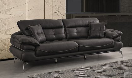 Medusa Home Mobilya - Tesla Luxury Siyah Üçlü Koltuk
