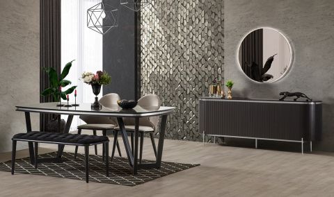Medusa Home - Tesla Silver Yemek Odası Medusa Home - Tesla Silver Yemek Odası