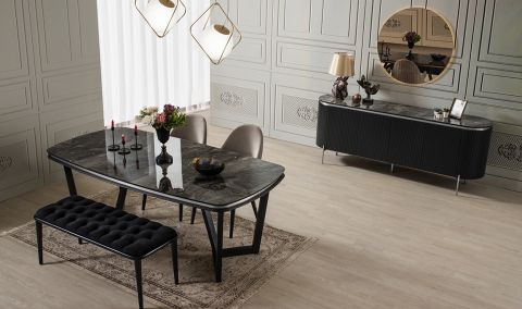 Medusa Home Mobilya - Tesla Silver Yemek Odası