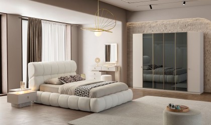 Medusa Home Mobilya - Tetron Yatak Odası - Beyaz Yatak Odası Medusa Home Mobilya - Tetron Yatak Odası - Beyaz Yatak Odası