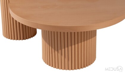 Medusa Home Mobilya - Texas Zigon Sehpa Set Kayın
