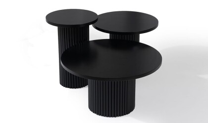 Medusa Home - Texas Zigon Sehpa Set Siyah Medusa Home - Texas Zigon Sehpa Set Siyah