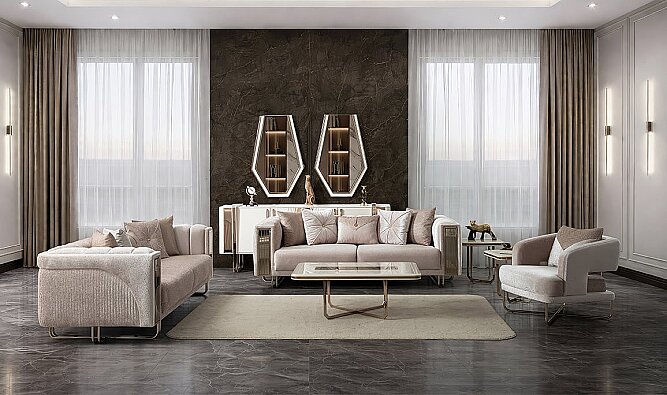 Medusa Home Mobilya - Tindra Luxury Koltuk Takımı - Luxury Koltuk Takımları