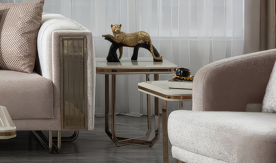 Medusa Home Mobilya - Tindra Luxury Yan Sehpa