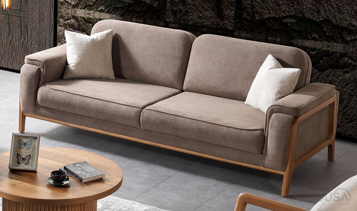 Medusa Home Mobilya - Toprak Kahve Üçlü Koltuk