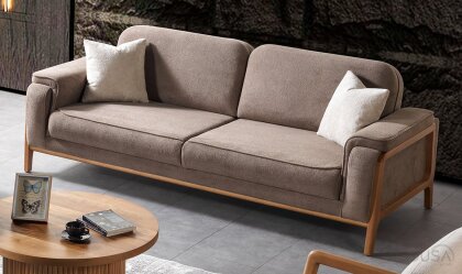 Medusa Home Mobilya - Toprak Kahve Üçlü Koltuk