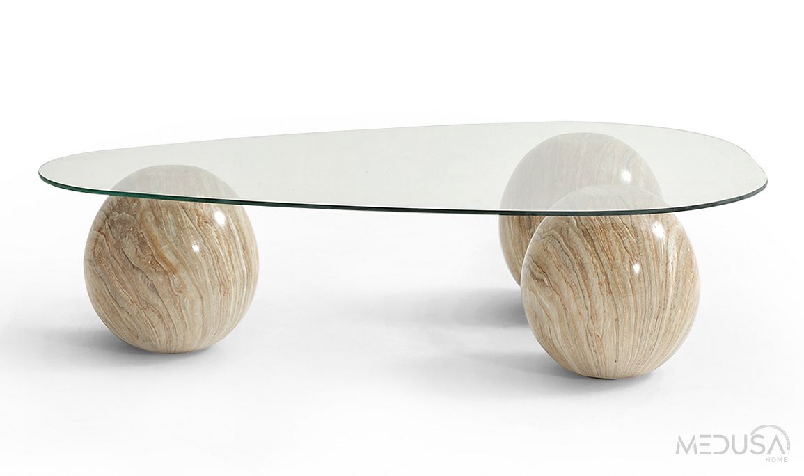 Medusa Home Mobilya - Torvi Mermer Ayaklı French Orta Sehpa