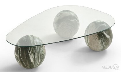 Medusa Home Mobilya - Torvi Mermer Ayaklı Limed Ash Orta Sehpa